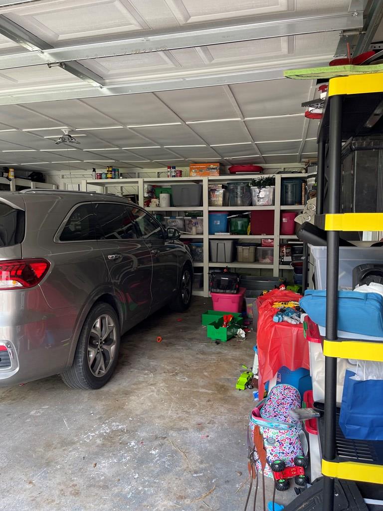 Built in shelving in garage